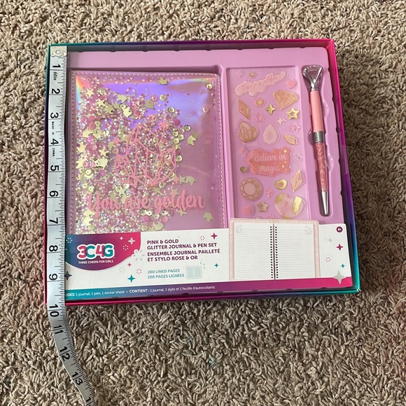 Pink & Gold Glitter Journal and Pen Set - Picture 6 of 7